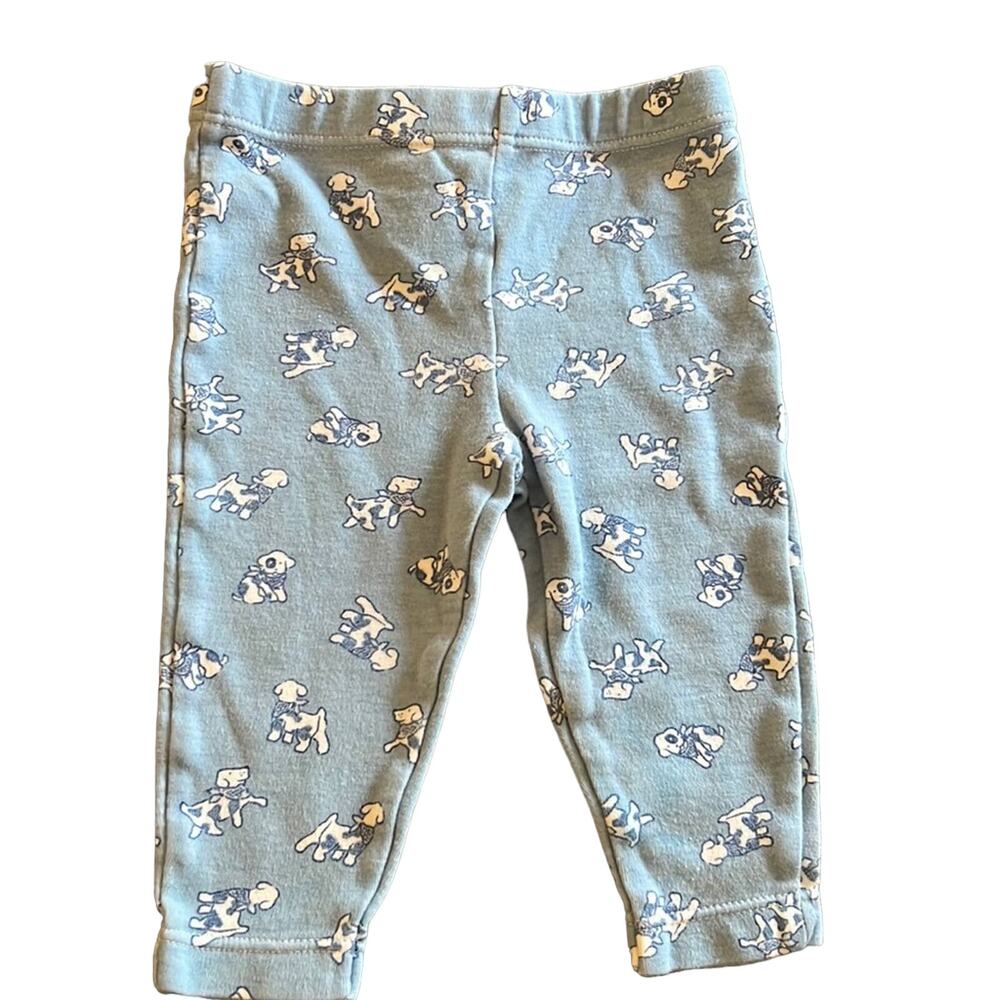 Vintage New Potatoes Blue Puppy Leggings Size 3 months
